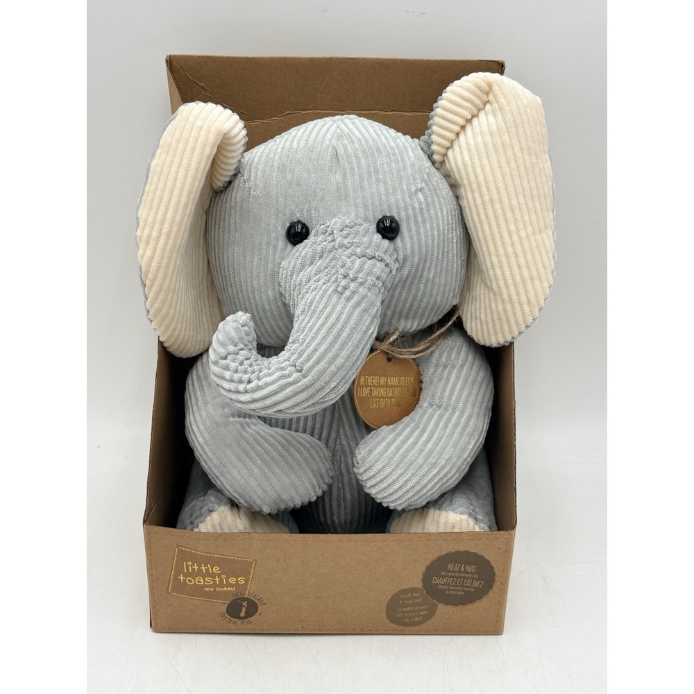Little Toasties Evie the Elephant Heat & Hug Pad Corduroy Weighted Plush Comfort